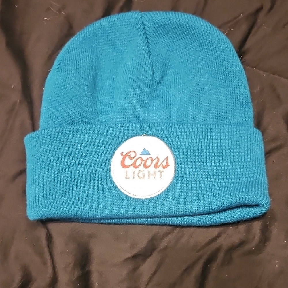Teal Blue Coors Light Beanie